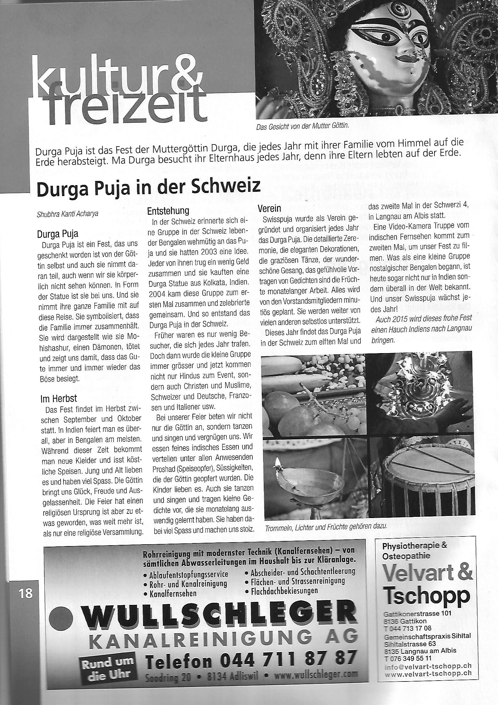 Wir Langnauer 2014 — Durga Puja in der Schweiz article